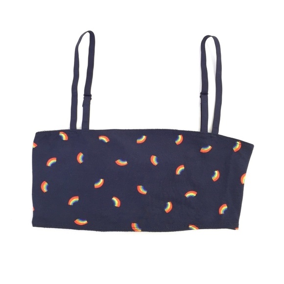 American Apparel Forward Navy Bandeau Bra Top XS - Picture 1 of 8
